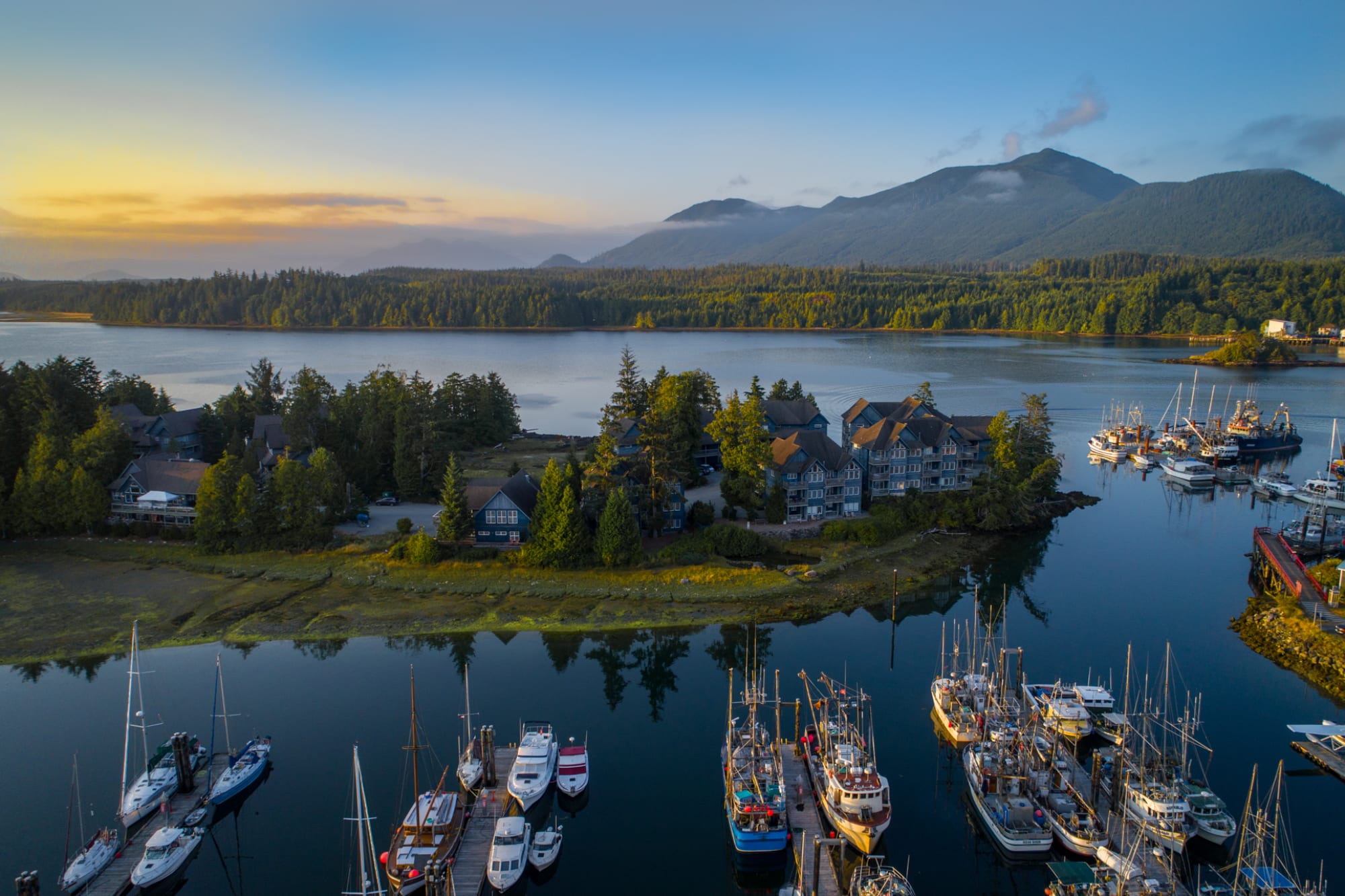 Aerial Ucluelet Hotel